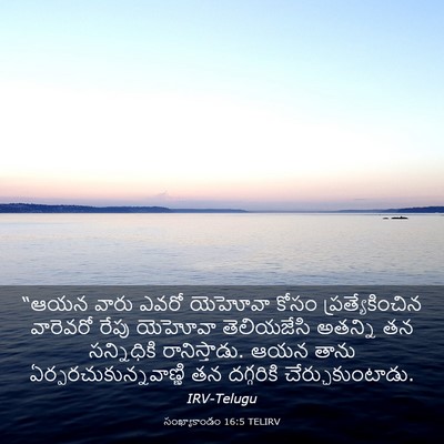 Picture 03 - సంఖ్యాకాండం 16:5 TELIRV - “ఆయన వారు ఎవరో - Bible Verse Picture