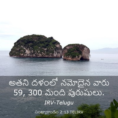 Picture 03 - సంఖ్యాకాండం 2:13 TELIRV - అతని దళంలో నమోదైన - Bible Verse Picture