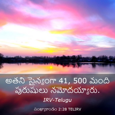 Picture 03 - సంఖ్యాకాండం 2:28 TELIRV - అతని సైన్యంగా 41, 500 - Bible Verse Picture