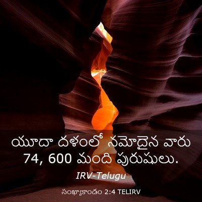 Picture 03 - సంఖ్యాకాండం 2:4 TELIRV - యూదా దళంలో నమోదైన - Bible Verse Picture