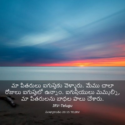 Picture 03 - సంఖ్యాకాండం 20:15 TELIRV - మా పితరులు - Bible Verse Picture