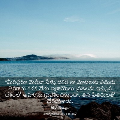 Picture 03 - సంఖ్యాకాండం 20:24 TELIRV - “మీరిద్దరూ మెరీబా - Bible Verse Picture