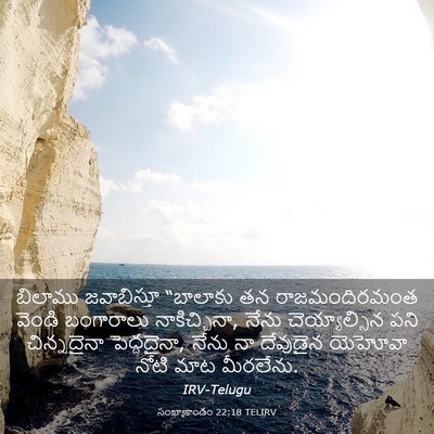 Picture 03 - సంఖ్యాకాండం 22:18 TELIRV - బిలాము జవాబిస్తూ - Bible Verse Picture