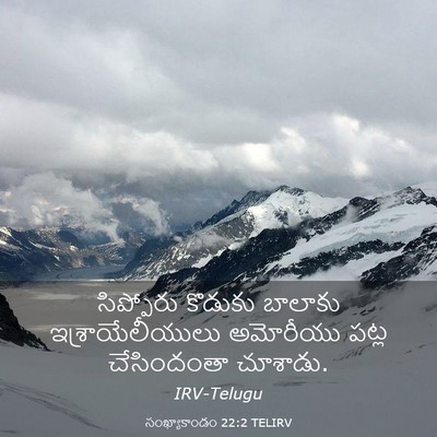 Picture 03 - సంఖ్యాకాండం 22:2 TELIRV - సిప్పోరు కొడుకు - Bible Verse Picture