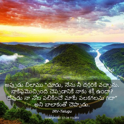 Picture 03 - సంఖ్యాకాండం 22:38 TELIRV - అప్పుడు బిలాము - Bible Verse Picture