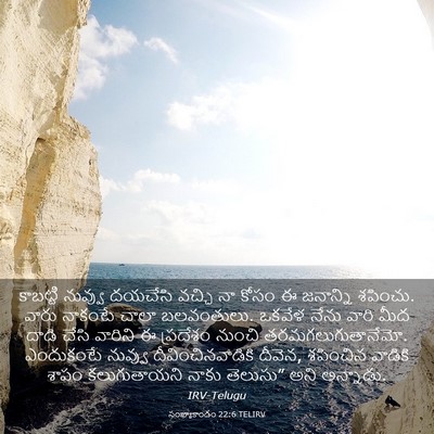 Picture 03 - సంఖ్యాకాండం 22:6 TELIRV - కాబట్టి నువ్వు - Bible Verse Picture