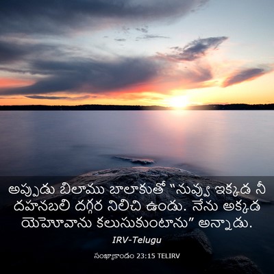 Picture 03 - సంఖ్యాకాండం 23:15 TELIRV - అప్పుడు బిలాము - Bible Verse Picture