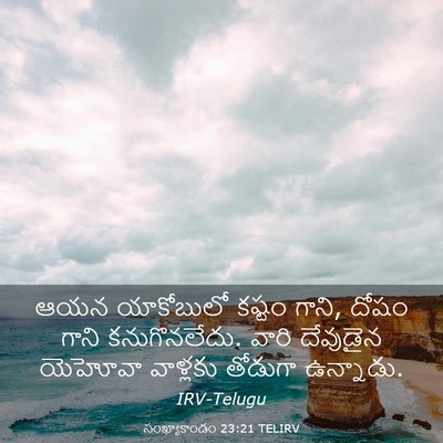 Picture 03 - సంఖ్యాకాండం 23:21 TELIRV - ఆయన యాకోబులో - Bible Verse Picture
