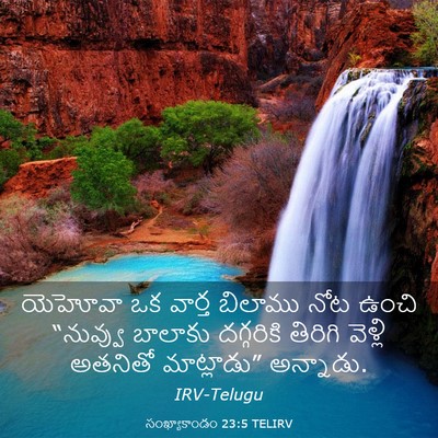 Picture 03 - సంఖ్యాకాండం 23:5 TELIRV - యెహోవా ఒక వార్త - Bible Verse Picture