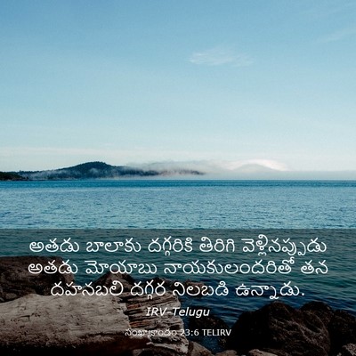Picture 03 - సంఖ్యాకాండం 23:6 TELIRV - అతడు బాలాకు - Bible Verse Picture