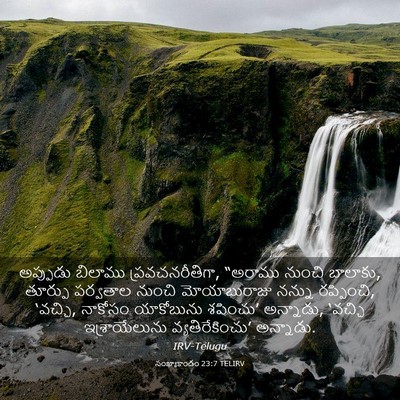 Picture 03 - సంఖ్యాకాండం 23:7 TELIRV - అప్పుడు బిలాము - Bible Verse Picture