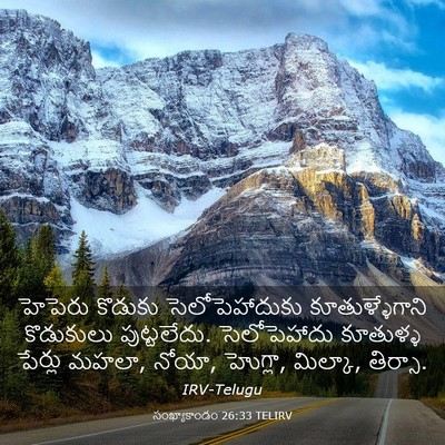 Picture 03 - సంఖ్యాకాండం 26:33 TELIRV - హెపెరు కొడుకు - Bible Verse Picture
