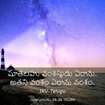 Picture 03 - సంఖ్యాకాండం 26:36 TELIRV - షూతలహు వంశస్థుడు - Bible Verse Picture