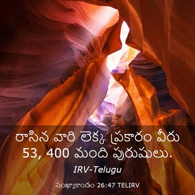 Picture 03 - సంఖ్యాకాండం 26:47 TELIRV - రాసిన వారి లెక్క - Bible Verse Picture