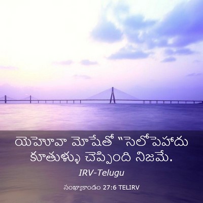 Picture 03 - సంఖ్యాకాండం 27:6 TELIRV - యెహోవా మోషేతో - Bible Verse Picture