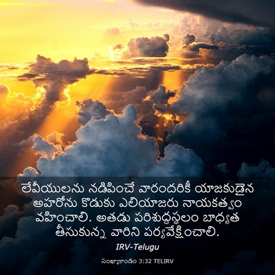 Picture 03 - సంఖ్యాకాండం 3:32 TELIRV - లేవీయులను - Bible Verse Picture