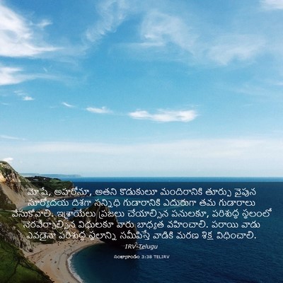 Picture 03 - సంఖ్యాకాండం 3:38 TELIRV - మోషే, అహరోనూ, అతని - Bible Verse Picture