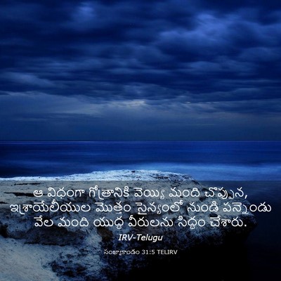 Picture 03 - సంఖ్యాకాండం 31:5 TELIRV - ఆ విధంగా - Bible Verse Picture