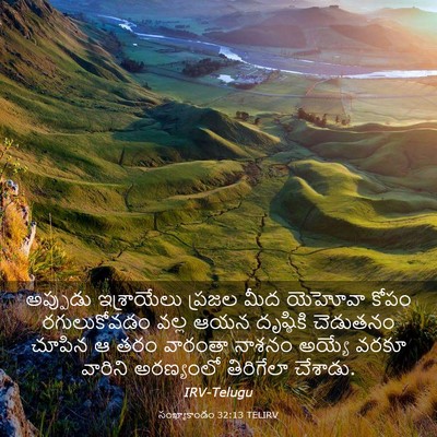 Picture 03 - సంఖ్యాకాండం 32:13 TELIRV - అప్పుడు ఇశ్రాయేలు - Bible Verse Picture