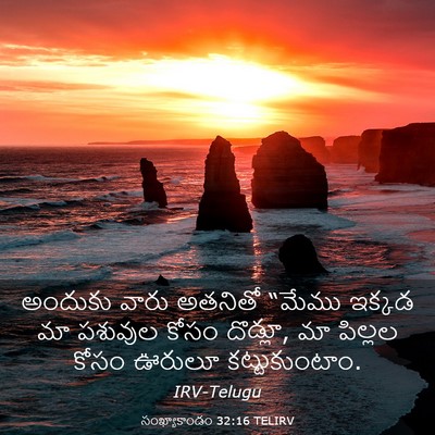 Picture 03 - సంఖ్యాకాండం 32:16 TELIRV - అందుకు వారు - Bible Verse Picture