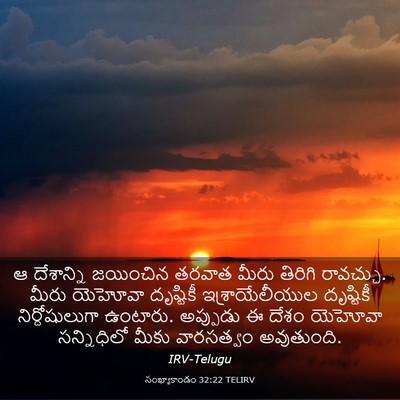 Picture 03 - సంఖ్యాకాండం 32:22 TELIRV - ఆ దేశాన్ని - Bible Verse Picture