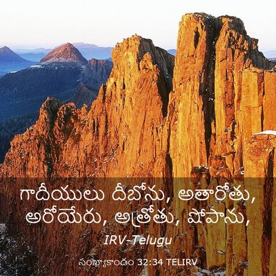 Picture 03 - సంఖ్యాకాండం 32:34 TELIRV - గాదీయులు దీబోను, - Bible Verse Picture