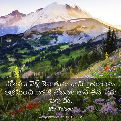 Picture 03 - సంఖ్యాకాండం 32:42 TELIRV - నోబహు వెళ్లి - Bible Verse Picture