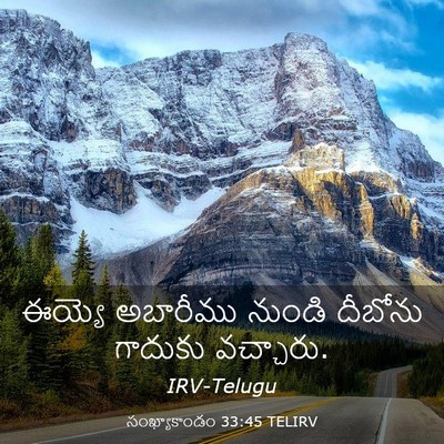 Picture 03 - సంఖ్యాకాండం 33:45 TELIRV - ఈయ్యె అబారీము - Bible Verse Picture