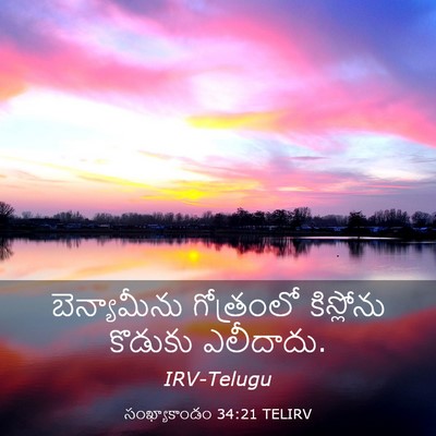 Picture 03 - సంఖ్యాకాండం 34:21 TELIRV - బెన్యామీను - Bible Verse Picture