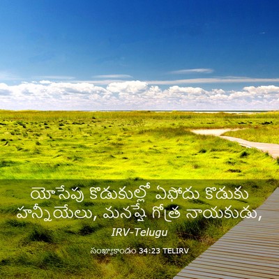 Picture 03 - సంఖ్యాకాండం 34:23 TELIRV - యోసేపు కొడుకుల్లో - Bible Verse Picture
