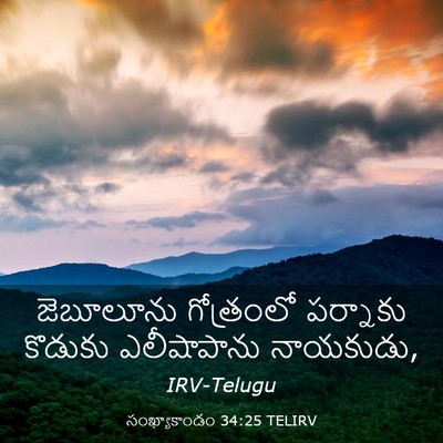 Picture 03 - సంఖ్యాకాండం 34:25 TELIRV - జెబూలూను గోత్రంలో - Bible Verse Picture