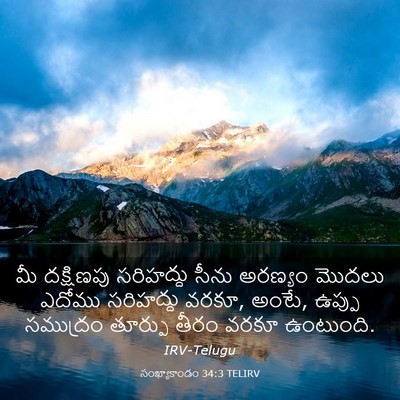 Picture 03 - సంఖ్యాకాండం 34:3 TELIRV - మీ దక్షిణపు - Bible Verse Picture