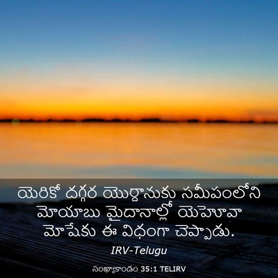 Picture 03 - సంఖ్యాకాండం 35:1 TELIRV - యెరికో దగ్గర - Bible Verse Picture