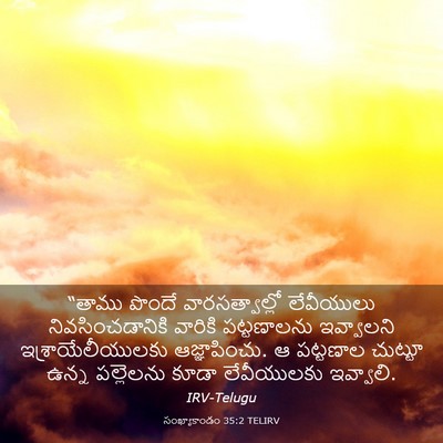 Picture 03 - సంఖ్యాకాండం 35:2 TELIRV - “తాము పొందే - Bible Verse Picture