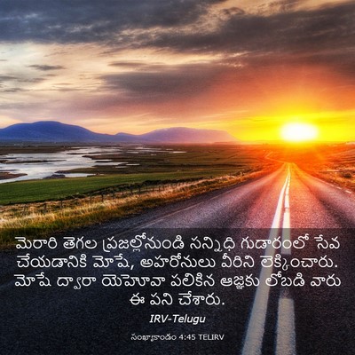Picture 03 - సంఖ్యాకాండం 4:45 TELIRV - మెరారి తెగల - Bible Verse Picture