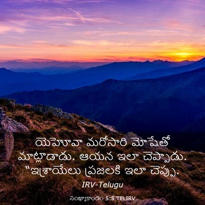 Picture 03 - సంఖ్యాకాండం 5:5 TELIRV - యెహోవా మరోసారి - Bible Verse Picture