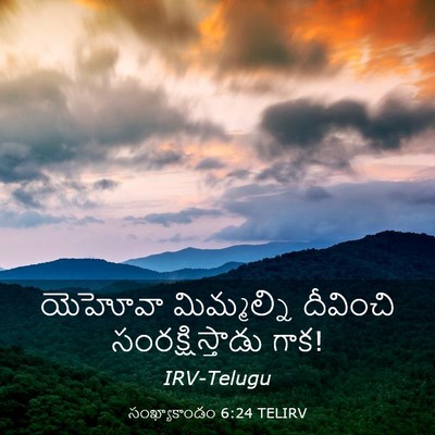 Picture 03 - సంఖ్యాకాండం 6:24 TELIRV - యెహోవా మిమ్మల్ని - Bible Verse Picture