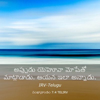 Picture 03 - సంఖ్యాకాండం 7:4 TELIRV - అప్పుడు యెహోవా - Bible Verse Picture