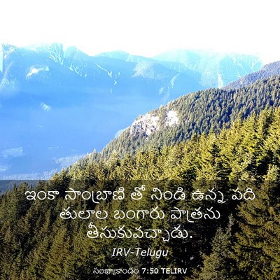 Picture 03 - సంఖ్యాకాండం 7:50 TELIRV - ఇంకా సాంబ్రాణి తో - Bible Verse Picture