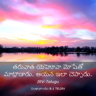 Picture 03 - సంఖ్యాకాండం 8:1 TELIRV - తరువాత యెహోవా - Bible Verse Picture