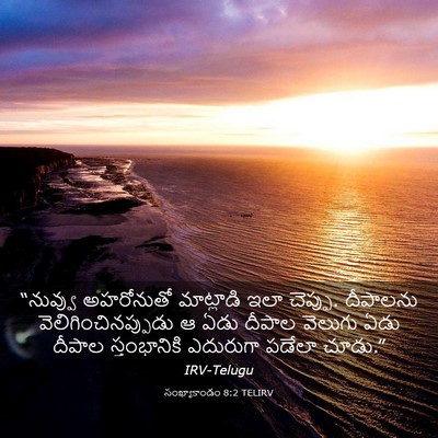 Picture 03 - సంఖ్యాకాండం 8:2 TELIRV - “నువ్వు అహరోనుతో - Bible Verse Picture