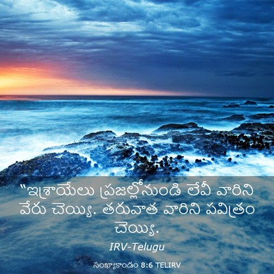 Picture 03 - సంఖ్యాకాండం 8:6 TELIRV - “ఇశ్రాయేలు - Bible Verse Picture