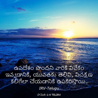 Picture 03 - సామెత 1:4 TELIRV - ఉపదేశం పొందని - Bible Verse Picture