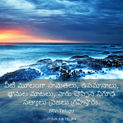 Picture 03 - సామెత 1:6 TELIRV - వీటి మూలంగా - Bible Verse Picture