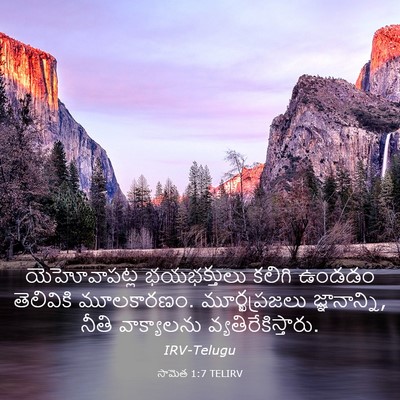 Picture 03 - సామెత 1:7 TELIRV - యెహోవాపట్ల - Bible Verse Picture