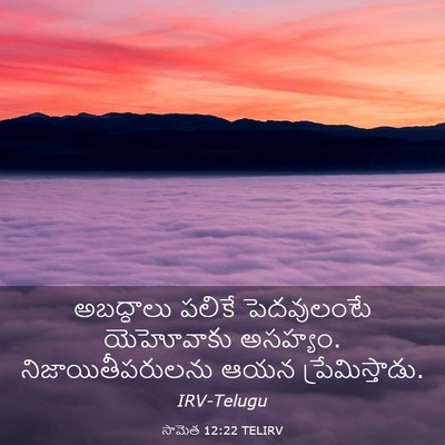 Picture 03 - సామెత 12:22 TELIRV - అబద్ధాలు పలికే - Bible Verse Picture