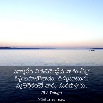 Picture 03 - సామెత 15:10 TELIRV - సన్మార్గం - Bible Verse Picture