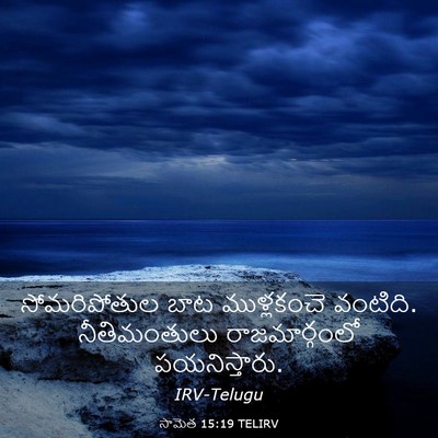 Picture 03 - సామెత 15:19 TELIRV - సోమరిపోతుల బాట - Bible Verse Picture