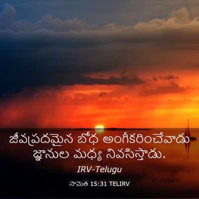 Picture 03 - సామెత 15:31 TELIRV - జీవప్రదమైన బోధ - Bible Verse Picture