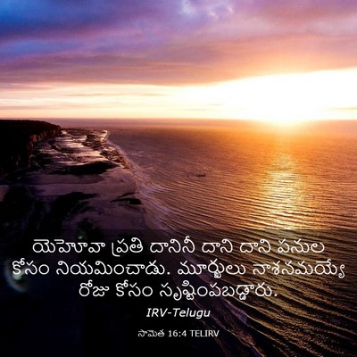Picture 03 - సామెత 16:4 TELIRV - యెహోవా ప్రతి - Bible Verse Picture